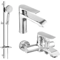 Mexen Pecos DQ40 Mélangeur lavabo et baignoire avec accessoires, chrome (72703DQ40-00)