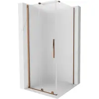 Mexen Velar cabine de douche 120x120 cm, verre dépoli, or rose