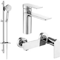 Mexen Zero SET Mélangeur lavabo + bain avec accessoires DQ40, chrome (71104DQ40-00)