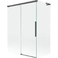 Mexen Rox L Paroi de douche à 2 panneaux coulissants 120 + 70 x 150 cm, transparent, gris foncé brossé - 8C9L-120-070-66-00