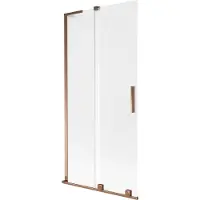Mexen Velar L paroi de baignoire 2 volets coulissants 95 x 150 cm, givre, or rose - 896-095-003-31-60