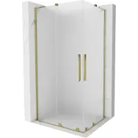 Mexen Velar L Duo cabine de douche 100x90 cm, or mat