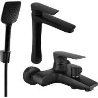 Mexen Axel R62 SET Mélangeur bain et lavabo, noir (73813R62-70)