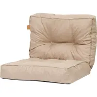 Blomster Coussin d'assise pour fauteuil en rotin 77 x 50 cm, coussin d'assise pour meubles de jardin en rotin, coussin de remplacement pour fauteuil en rotin PE, beige