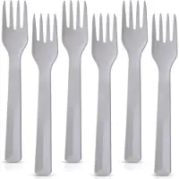 Orion | Fourchettes - Plastique - Set de 6 - Gris - Idéal pour les événements et les fêtes - SANDY