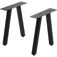 En.casa Lot de 2 piètements de table « Heustreu » pour table basse Banc en acier 45 x 40 cm Noir