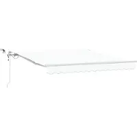 vidaXL , store enroulable blanc, 300 x 250 cm, polyester