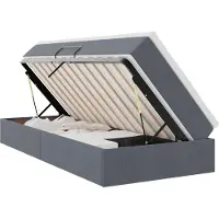 vidaXL Lit avec rangement et matelas Gris foncé 90 x 200 cm Velours