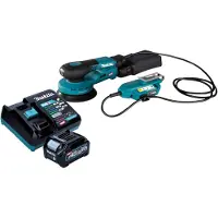 Makita BO 001 CGD101 Ponceuse excentrique sans fil 40 V max. 125 mm 5,0 mm course Brushless + 1x batterie 2,5 Ah + chargeur