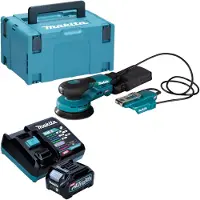 Makita BO 003 CGD101 Ponceuse excentrique sans fil 40 V max. 125 mm course 3,0 mm Brushless + 1x batterie 2,5 Ah + chargeur + Makpac