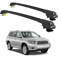 TURTLE Galerie de toit AIR-1 TOYOTA HIGHLANDER XU40 2008 - 2013 , Noir