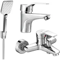 Mexen Caro R62 SET mitigeur bain et lavabo, chrome (746603R62-00)