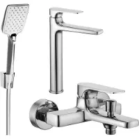 Mexen Lynx R62 SET mitigeur lavabo et bain avec accessoires, chromé (745913R62-00)