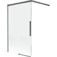 Mexen Rox Paroi de douche à 2 panneaux coulissants 100 x 150 cm, transparent, gris foncé brossé - 8C9-100-003-66-00