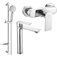 Mexen Royo DF40 Ensemble de mitigeurs de lavabo et de douche avec accessoires, chrome (72214DF40-00)