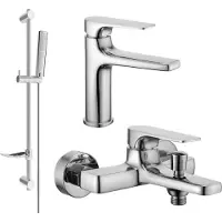Mexen Lynx DF72 Mélangeur lavabo et baignoire avec accessoires, chrome (745903DF72-00)