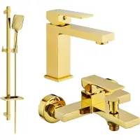 Mexen Uno DQ62 set de baignoire, Gold - 71403DQ62-50