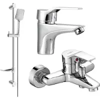 Mexen Caro DF62 SET mitigeur bain et lavabo, chrome (746603DF62-00)