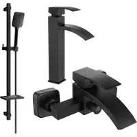 Mexen Libra DQ62 set de baignoire, Noir - 745113DQ62-70