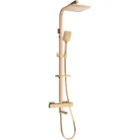Mexen CQ62 colonne de bain avec mitigeur thermostatique, or rose (779106295-60)