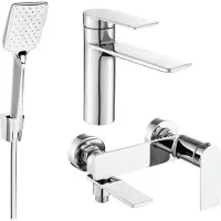Mexen Zero SET Mélangeur lavabo + bain avec accessoires R62, chromé (71103R62-00)