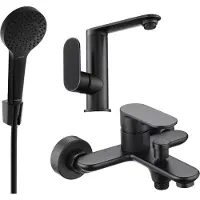 Mexen Milo R05 set de baignoire, Noir - 713053R05-70