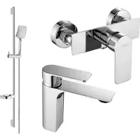 Mexen Alexa SET Mélangeur lavabo + douche avec accessoires DS62, chromé (71204DS62-00)