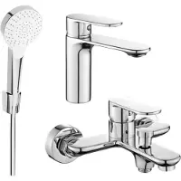 Mexen Milo R05 SET Mélangeur lavabo + bain avec accessoires, chrome (71303R05-00)