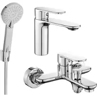 Mexen Milo R40 SET mitigeur lavabo + mitigeur bain avec accessoires, chrome (71303R40-00)