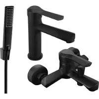 Mexen Saber R72 Mélangeur lavabo et baignoire avec accessoires, noir (72103R72-70)