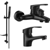 Mexen Erica DF72 Mélangeur lavabo et baignoire avec accessoires, noir (746403DF72-70)