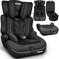 Kiduku Siège auto pour enfants Siège auto 9-36kg Groupe 1+2+3 Noir
