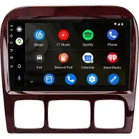 AWESAFE Autoradio Android 9'' 64 Go pour Mercedes Classe S W220 1998-2005 avec CarPlay Android Auto navigation Bluetooth