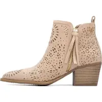 Xti pour femme. 14532702-BEIGE Bottines 145327 beige (36), Marron, 3 à 5 cm, Fermeture éclair, Casuel