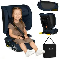 Lionelo Siège enfant Orin i-Size, siège enfant de voyage avec 14 positions de réglage de l'appui-tête et du dossier Bleu