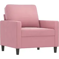 vidaXL fauteuil rose 60 cm velours