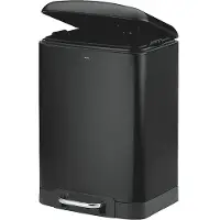 kela Poubelle à pédale Davino silent close 12l 27x23,5cm H:40cm inox noir