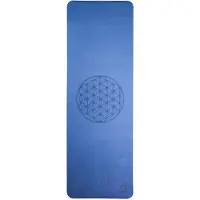 Berk Esoterik Tapis de yoga TPE ecofriendly - Fleur de vie bleu