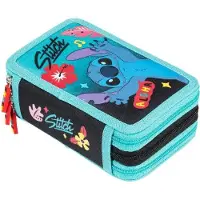St. Majewski Porte-plume à trois compartiments avec accessoires Stitch Mint Aloha Majewski