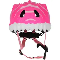 Crazy Safety Casque de Vélo av. Lumière - Dragon - Rose - - 49-55 cm - Casque de Vélo