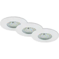 Briloner Lampe LED encastrée LEUCHTEN ATTACH DIM, 5,5 W, 470 lm, IP44, blanc, plastique, intensité lumineuse variable, set de 3, Ø 7,5 cm
