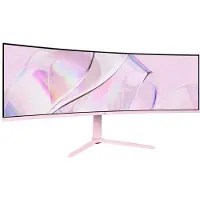 AROZZI Nova 49" Écran Gaming - 5120x1440 - DQHD VA Incurvé - 165 Hz - USB-C - Rose