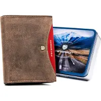 Peterson Portefeuille vertical noir en cuir pour homme -