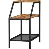 Vicco Table basse Fyrk Chêne rustique 30x60cm avec 2 compartiments ouverts, Model 49825