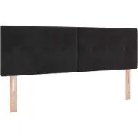 vidaXL Tête de lit LED avec rampes d'éclairage LED Noir 160 cm velours