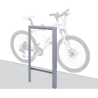 Mendler Arceau à vélo HWC-J74 Support pour vélo Arceau, acier au carbone galvanisé, revêtement par poudre en extérieur 115x60x6cm ~ gris