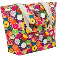 Inny Sac de plage Rovicky Sac à provisions XXL Shopper Sac à bandoulière 50x36cm Fermeture éclair, 207-19-8033
