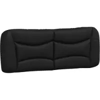 vidaXL Coussin de tête de lit "Hvar" noir 140 cm similicuir