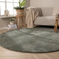 NATURL. Tapis rond lavable - Clean Green | Ø 120 cm | Rond | Pile haute