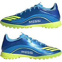 Adidas Chaussure de foot 'F50 Messi League' bleu / bleu ciel / jaune fluo